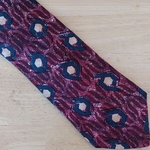 Enzo Elegant Burgundy and Navy Men's *PRINT* Tie